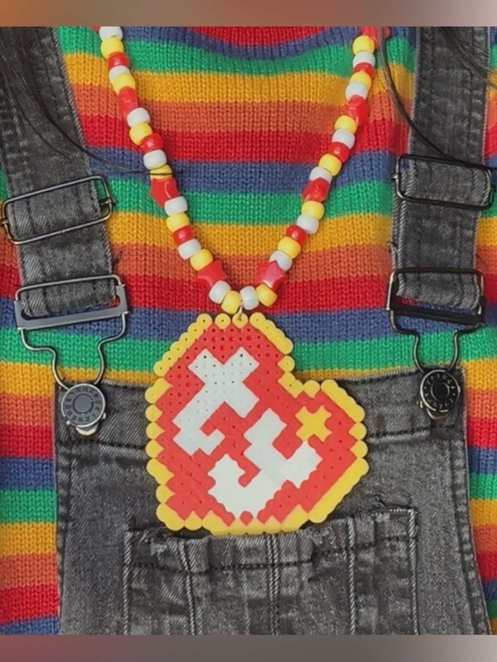 Beanie Baby Tag TY Perler Necklace